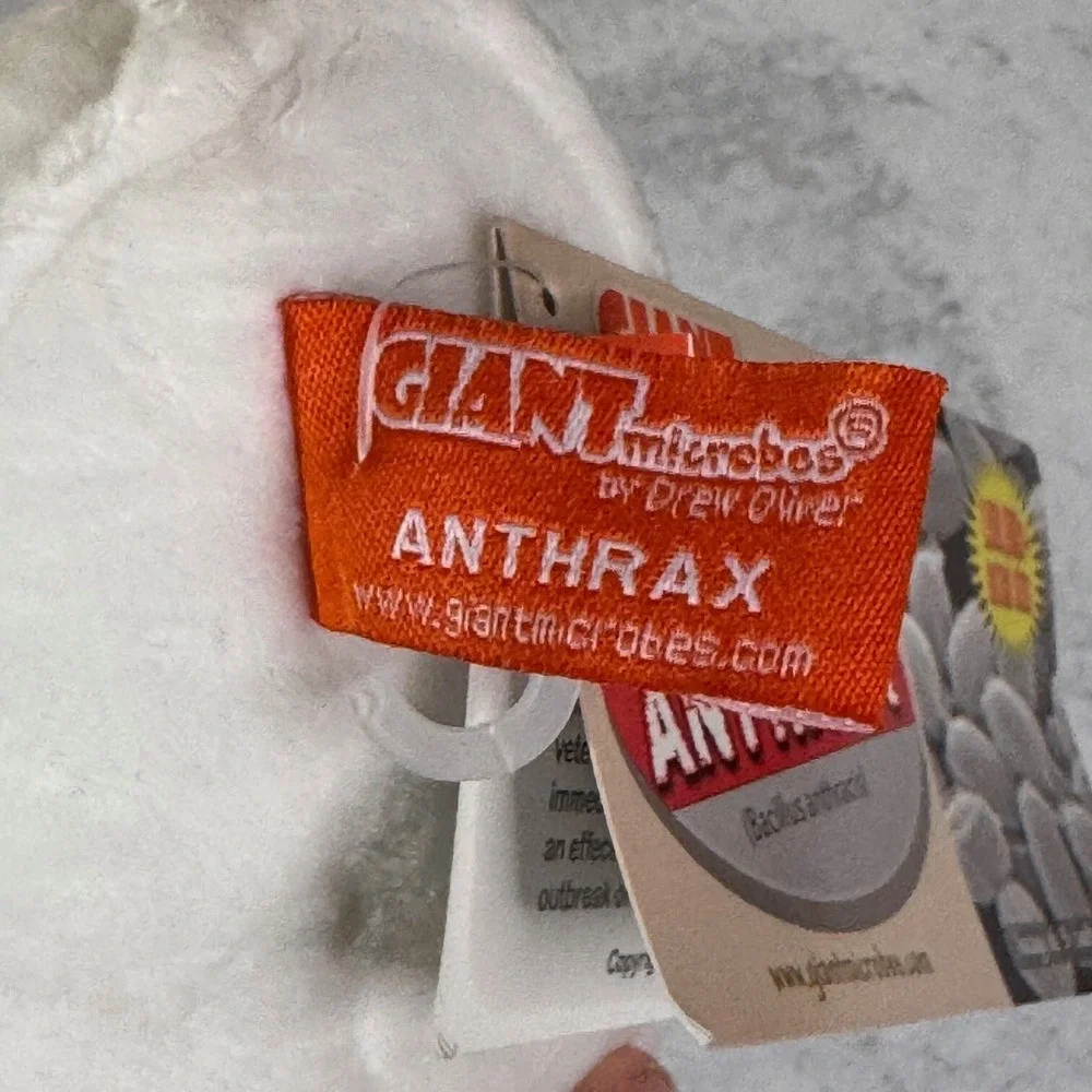 GIANT MICROBES-ANTHRAX-Stuffed Plush Bacteria Bio Hazard Weapon Micro Biology